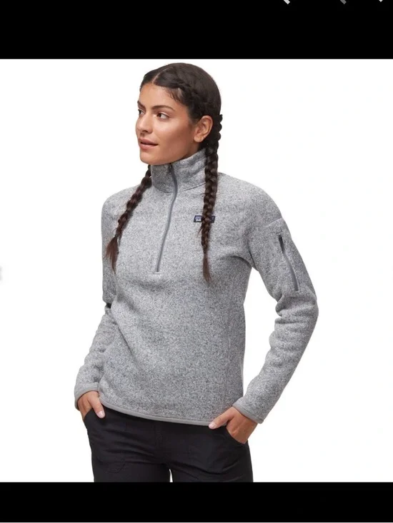 Patagonia Better Sweater 1/4 Zip Fleece Pullover Womens—Birch White - Picture 7 of 9